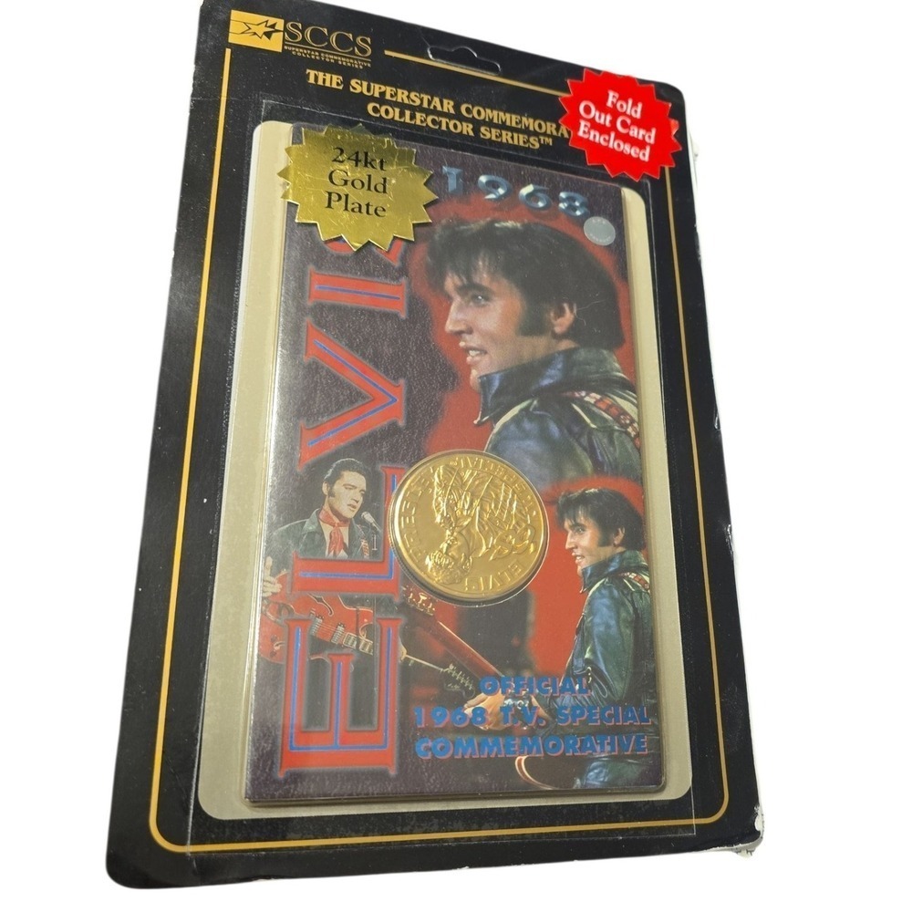 Elvis Presley 1968 Special 24kt Gold Plate‎ Superstar Commemorative Coin